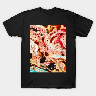 Abstract marble texture fluid art design T-Shirt